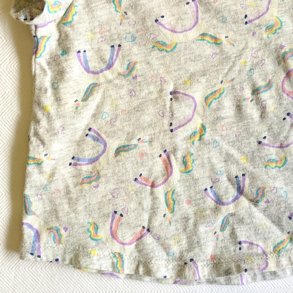 old navy unicorn print cotton t-shirt 18-24 months baby girl - Picture 3 of 6